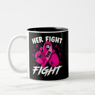 Brustkrebs Ihr Kampf ist unser Kampf Brustkrebs Zweifarbige Tasse