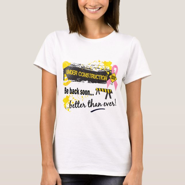 Brustkrebs im Baugewerbe T-Shirt (Vorderseite)