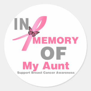 Brustkrebs im Gedächtnis meiner Tante Runder Aufkleber