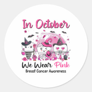 Brustkrebs im Oktober tragen wir Pink de De Runder Aufkleber