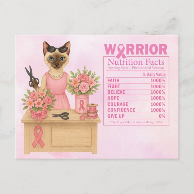 Brustkrebs im Oktober tragen wir rosa Postkarte (Vorderseite)