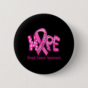 Brustkrebs im Oktober tragen wir rosa Schleimband Button