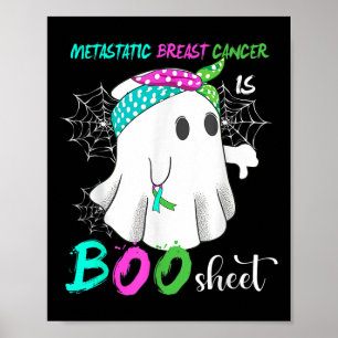 Brustkrebs ist Boo Sheet Halloween-Kostüm Poster