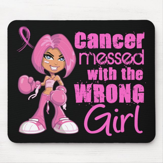 Brustkrebs-Kampf-Mädchen 1 Mousepad (Vorne)