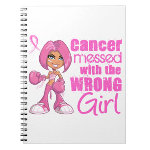 Brustkrebs-Kampf-Mädchen 1 Notizblock