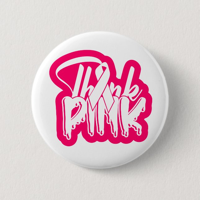 Brustkrebs kämpfen Überlebender rosa Ribbon Kriege Button (Vorderseite)