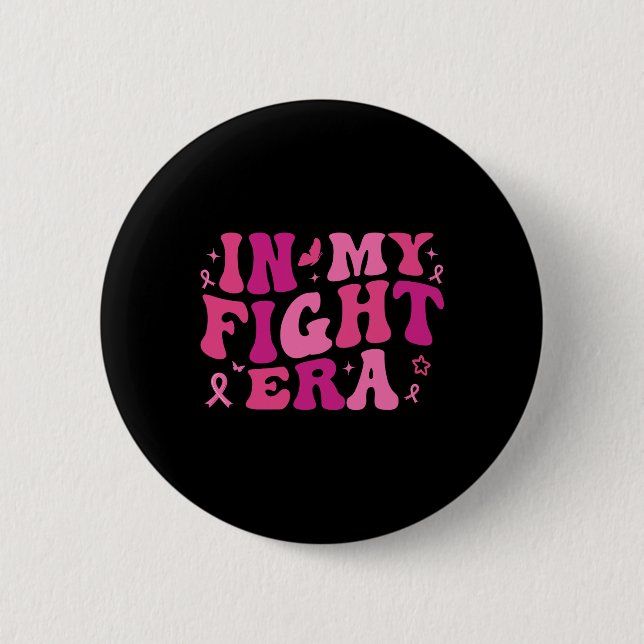 Brustkrebs-Krieg rosa Band Button (Vorderseite)