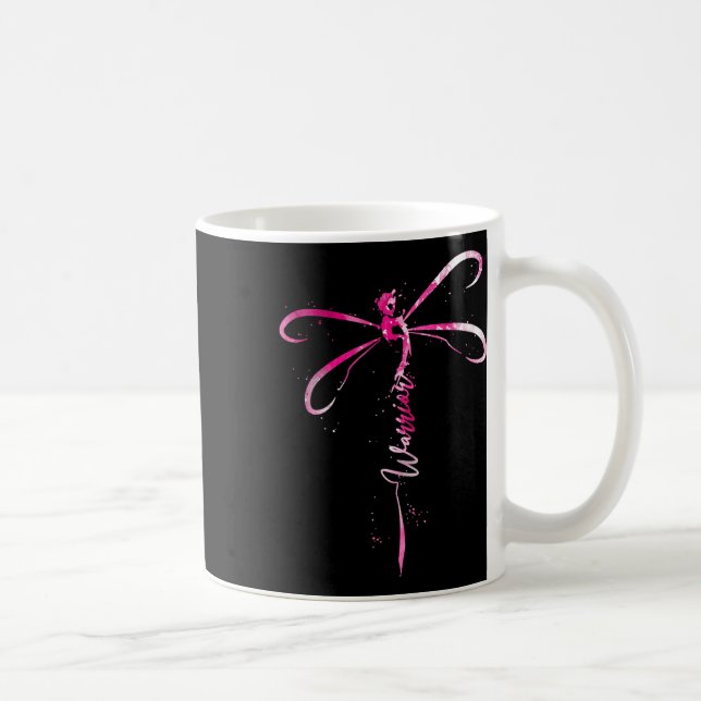 Brustkrebs-Krieger Brustkrebs-Bewusstsein Kaffeetasse (Rechts)