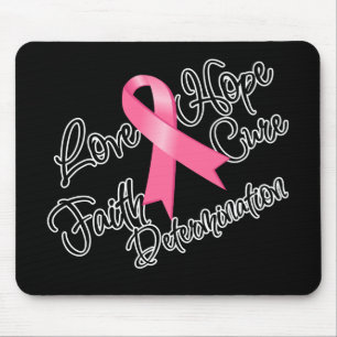 Brustkrebs-Liebe-Hoffnungs-Entschlossenheit Mousepad