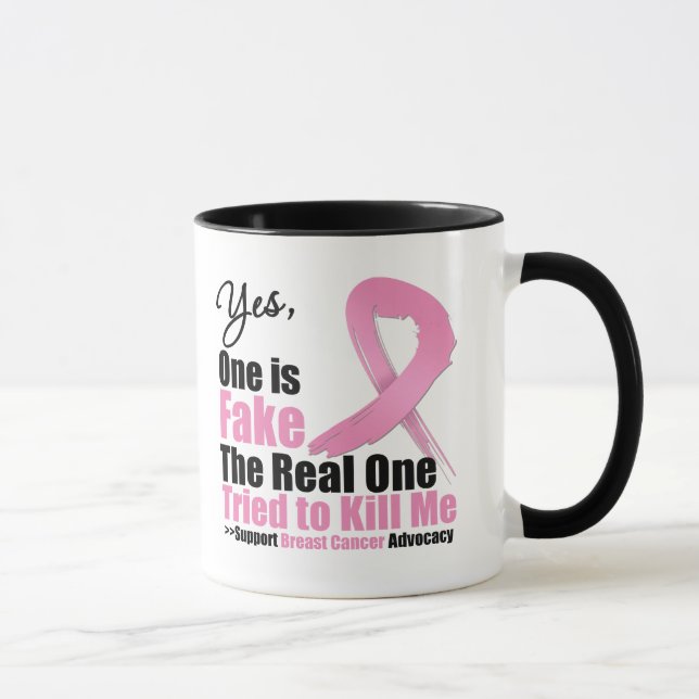 Brustkrebs man ist Fake Tasse (Rechts)