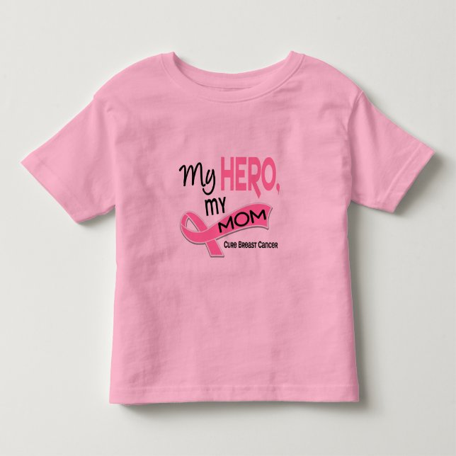 Brustkrebs MEIN HELD, MEINE MAMA 42 Kleinkind T-shirt (Vorderseite)