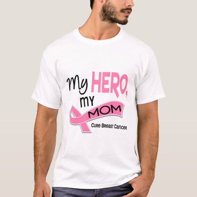 Brustkrebs MEIN HELD, MEINE MAMA 42 T-Shirt (Vorderseite)