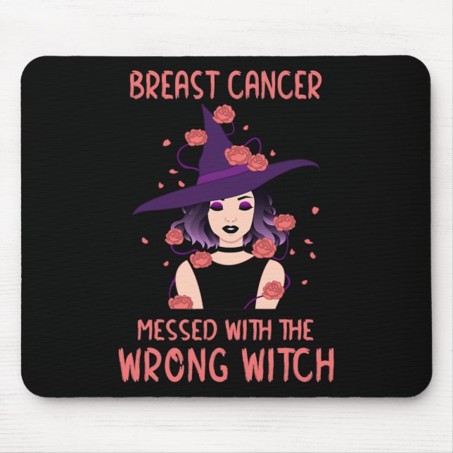 Brustkrebs mit dem falschen HexenHallowee verwirrt Mousepad (Vorne)