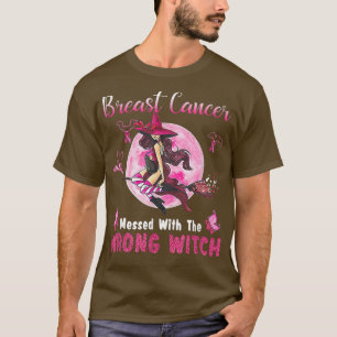 Brustkrebs mit dem falschen HexenHallowee verwirrt T-Shirt