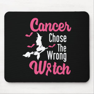 Brustkrebs mit dem falschen rosa Hexenhut Mousepad