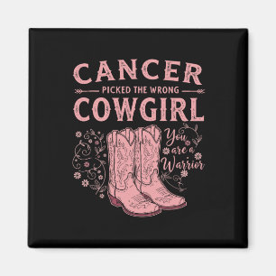 Brustkrebs Monat Krebs hat die falsche Cowgir gefu Magnet