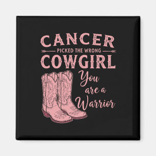 Brustkrebs Monat Krebs hat die falsche Cowgir gefu Magnet