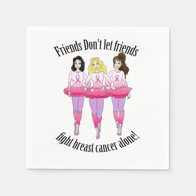 Brustkrebs: Niemand kämpft allein Serviette (Vorderseite)