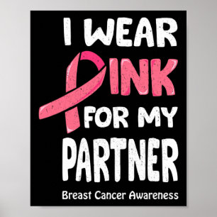 Brustkrebs-Partner T-Shirt Poster