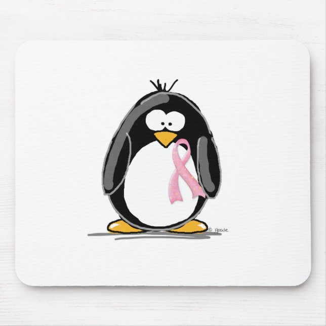 Brustkrebs-Pinguin Mousepad (Vorne)