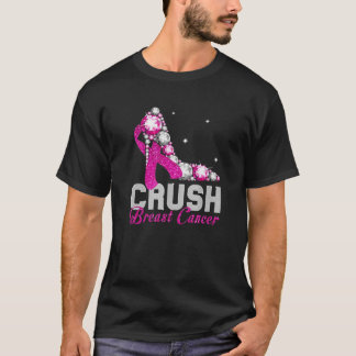 Brustkrebs Pink Bling High Heels Brust C T-Shirt