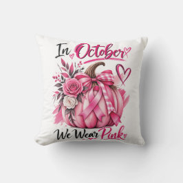 Brustkrebs Pinker Kürbis Blumen Bewusstsein Kissen