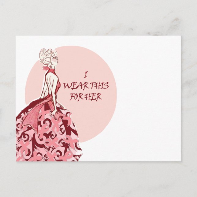 Brustkrebs Postkarte (Vorderseite)