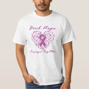 Brustkrebs: rosa Hoffnung, gemeinsam stärker T-Shirt