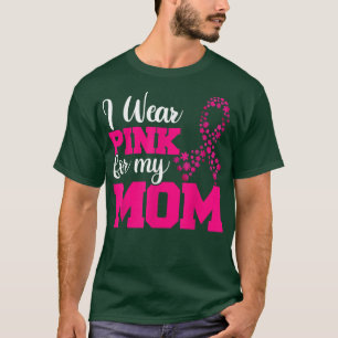 Brustkrebs , rosa Schleife trage ich rosa für mein T-Shirt