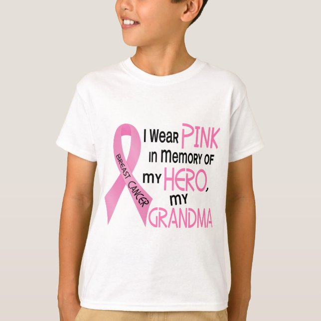Brustkrebs ROSA ZUM GEDENKEN AN MEINE GROSSMUTTER T-Shirt (Vorderseite)