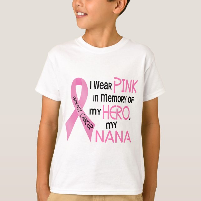 Brustkrebs ROSA ZUM GEDENKEN AN MEINE NANA 1 T-Shirt (Vorderseite)