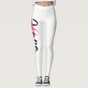 Brustkrebs Schleifen-Bewusstsein HOFFNUNG Leggings