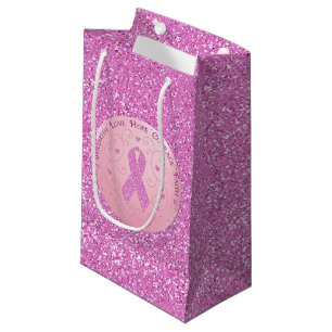 Brustkrebs Schleifen-Glitzer-kleine Kleine Geschenktüte