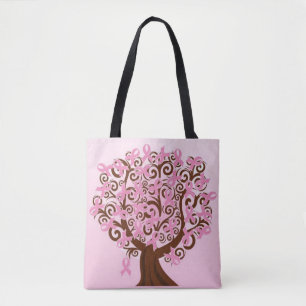 Brustkrebs Schleifenbaum-Tasche Tasche