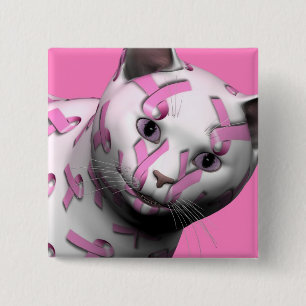 Brustkrebs-Sensibilisierungskat Button