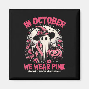 Brustkrebs Shirts Frauen Halloween im Oktober Wir Magnet