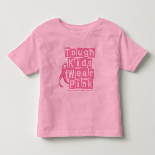 Brustkrebs-starke Kinder tragen Rosa Kleinkind T-shirt