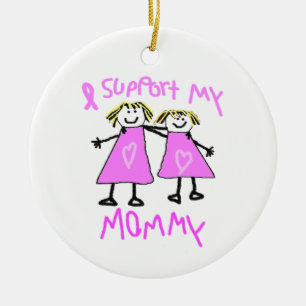 Brustkrebs-Stützmamahängen Keramik Ornament