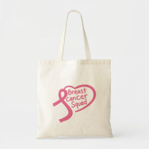 Brustkrebs-Team Rosa Bewusstseins-Schleife Herz  Tragetasche