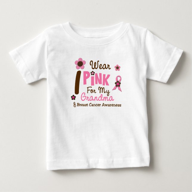 Brustkrebs trage ich Rosa für meine Großmutter 12 Baby T-shirt (Vorderseite)