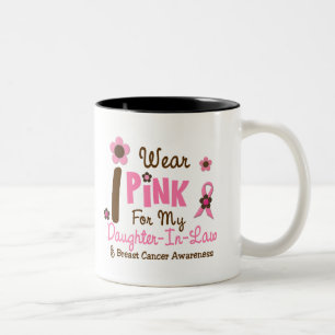 Brustkrebs trage ich Rosa für meine Zweifarbige Tasse