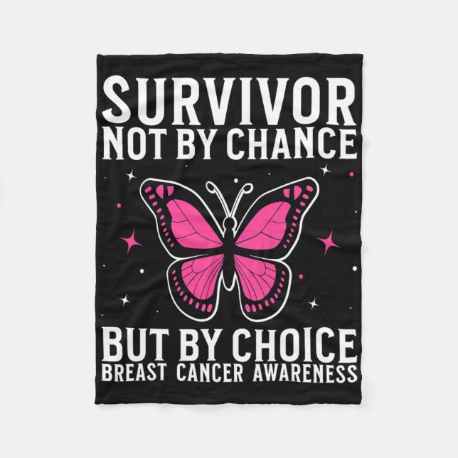 Brustkrebs - Überleben des Brustkrebses Fleecedecke (Vorderseite)