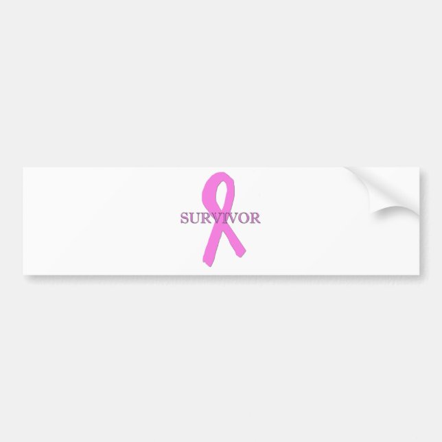 Brustkrebs-Überlebend-Autoaufkleber Autoaufkleber (Vorne)