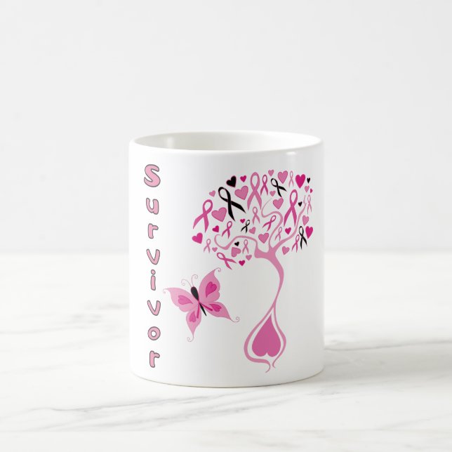Brustkrebs-Überlebend-Kaffee-Tasse Kaffeetasse (Mittel)