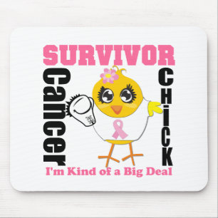 Brustkrebs-Überlebend-Küken-Band Mousepad