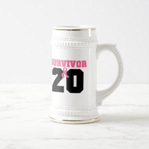 Brustkrebs-Überlebender 20 Jahre Bierglas
