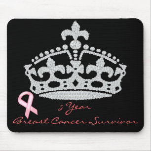 Brustkrebs-Überlebender - Diamant-Prinzessin Crow Mousepad