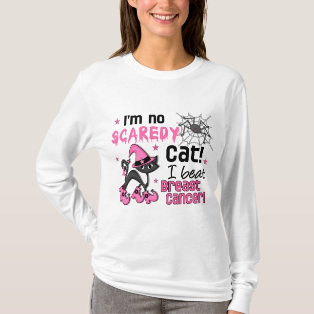 Brustkrebs-Überlebender Halloweens 2 T-Shirt (Vorderseite)