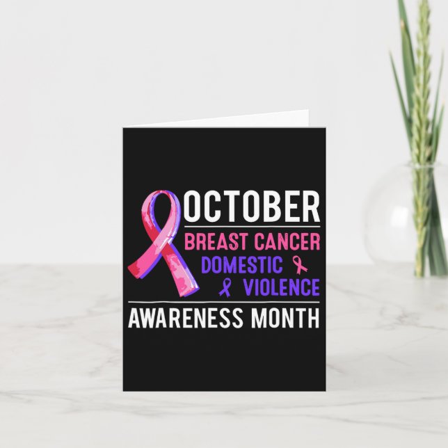 Brustkrebs und Gewalt Karte (Vorderseite)