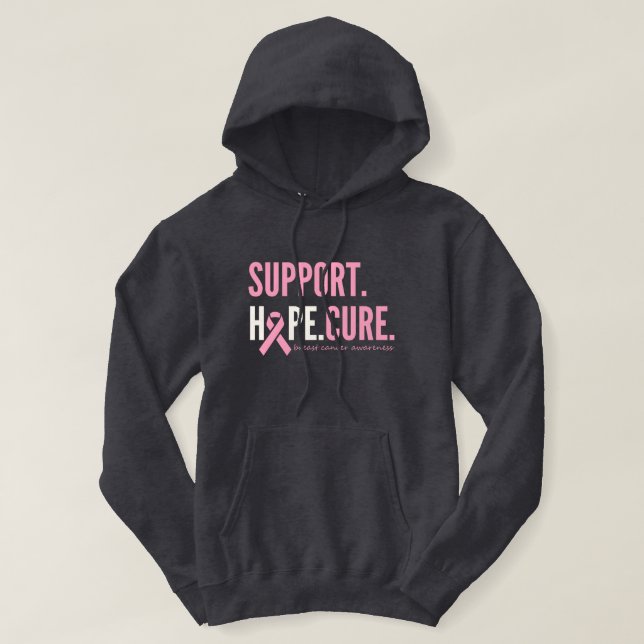 Brustkrebs unterstützt Hoffnung Heilung Pullover H (Design vorne)